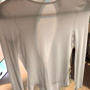 White ribbed American apparel bodysuit!!